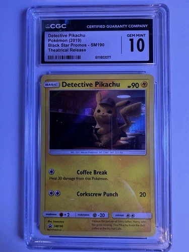 CGC 10 Detective Pikachu Black Star Promo!