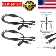 Durable 2 PCS 1 to 3 Way DC Splitter Cable, 12V for Cameras  Lighting Solutions