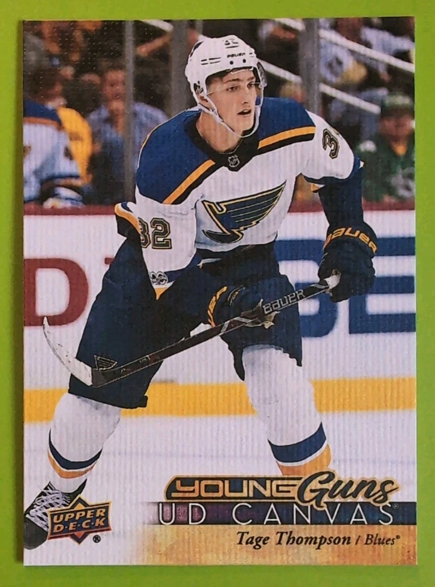 TAGE THOMPSON YOUNG GUNS CANVAS 2017-18 UPPER DECK SERIES 1 ROOKIE C100 RC BLUES