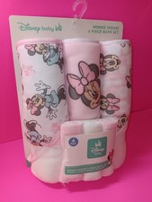 Minnie Mouse 6 Piece Bath Set Disney Pink White