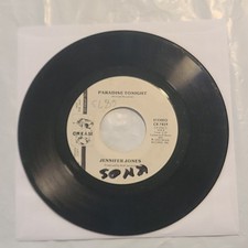 Jennifer Jones - Paradise Tonight/ Same - Cream Promo 45 RPM Record