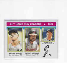2025 Topps Heritage 2024 AL HR Leaders Judge/ Santander/Soto #194 