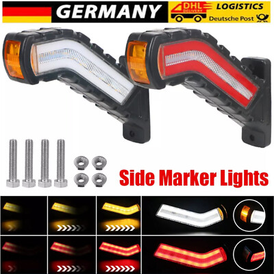 2x LED Begrenzungsleuchten 12-24V Volt Umrissleuchte für LKW Anhänger Wohnwagen~