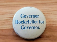 Governor Rockefeller for Governor Pin Back Political Campaign Button Lapel Hat