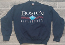 Vtg Boston Massachusetts Fruit Of The Loom Mens Large Crew Neck Sweatshirt Usa