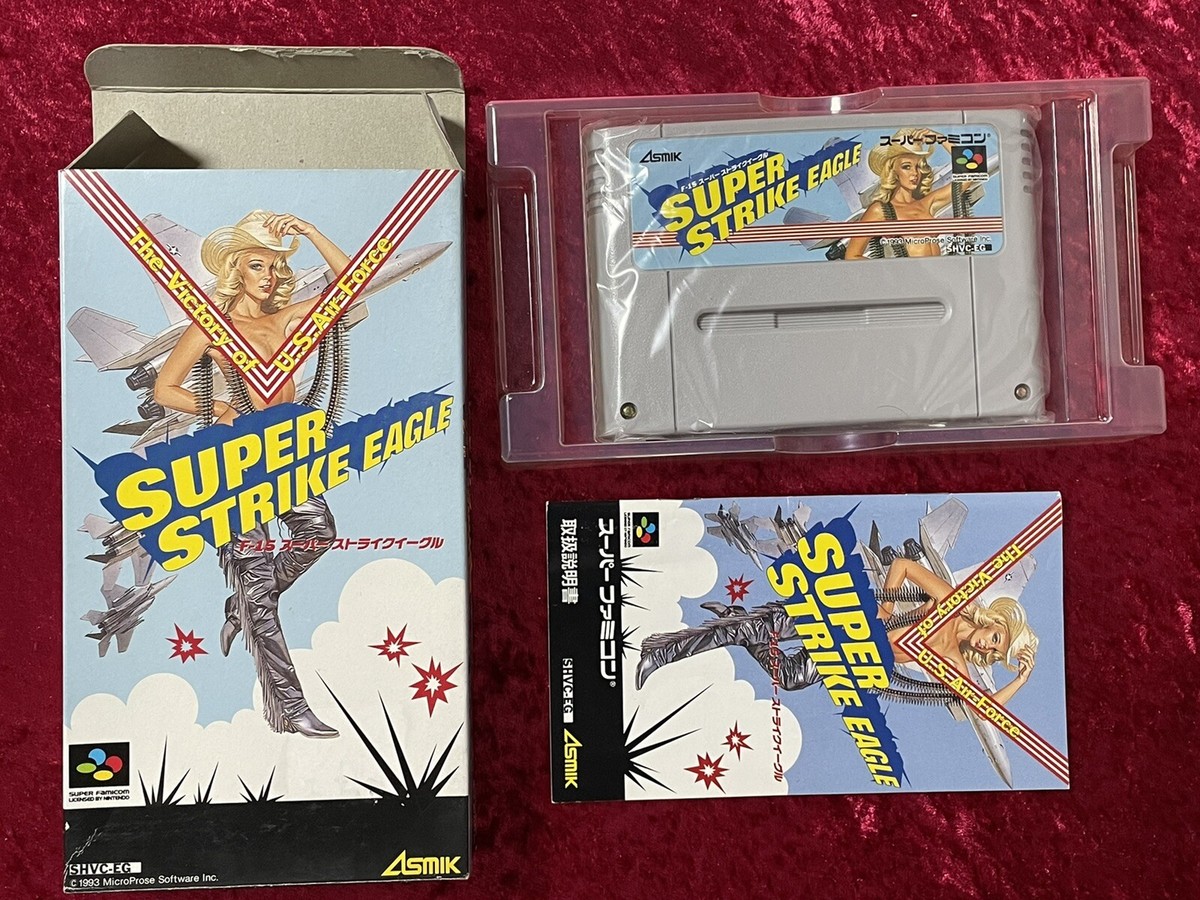 Super Strike Eagle Nintendo SNES Super Famicom SFC w/Box Manual 