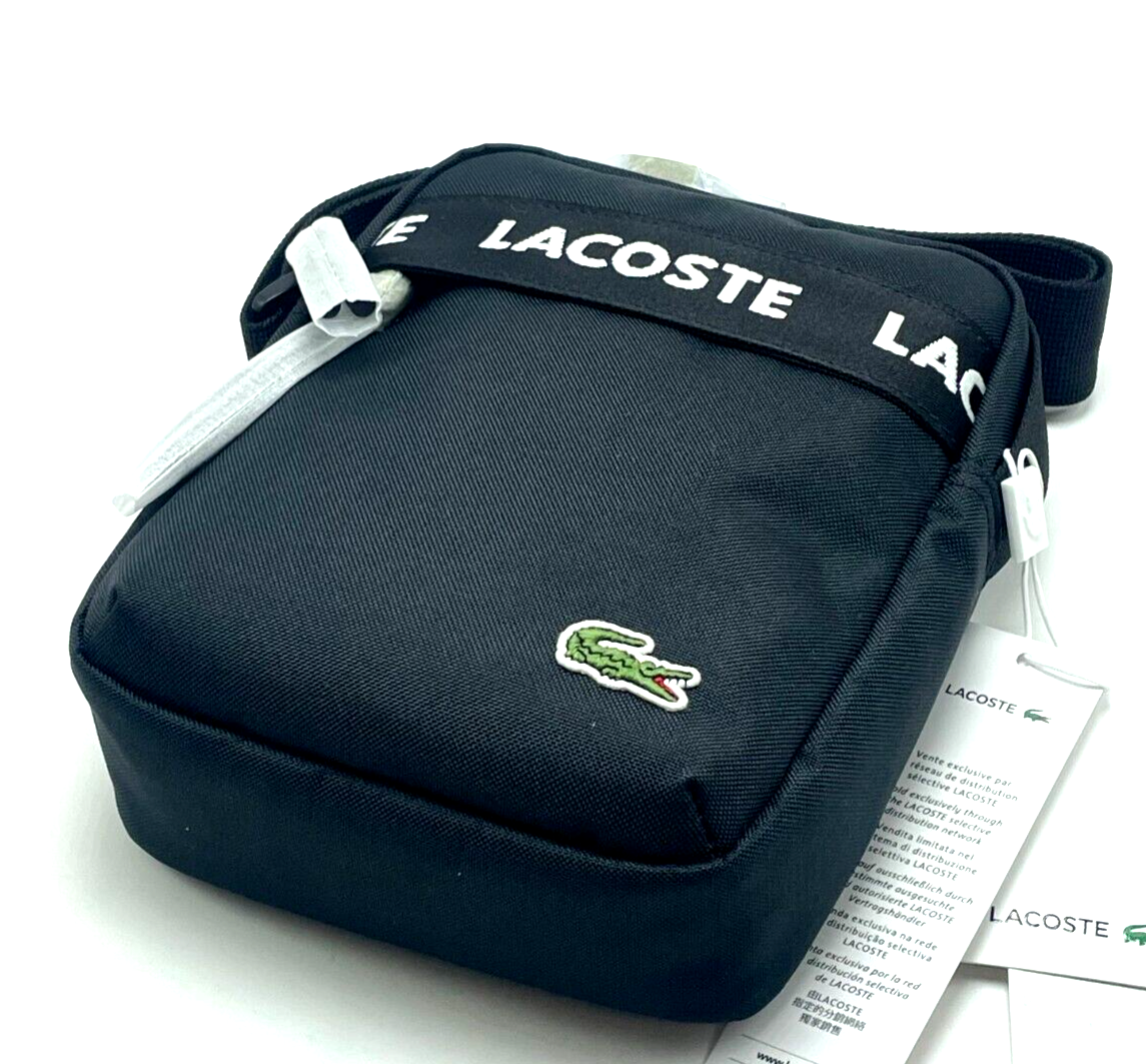 KUROナチュラルブラック ３パック NEW* Unisex Lacoste Neocroc Shoulder Bag BLACK (NU4686NZ N37