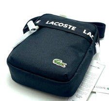  NEW Unisex Lacoste Neocroc Shoulder Bag BLACK NU4686NZ N37   