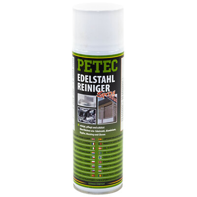 PETEC 70260 Edelstahlreiniger Reiniger Reinigungsspray Aluminium Kupfer 500 ml