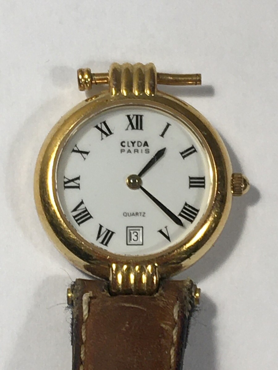 18k Gold Montre Clyda Paris Ancienne Clyda Paris Gold Plated Watch