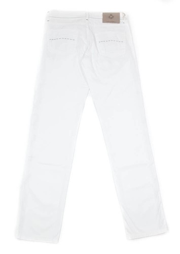 Luigi Borrelli White Solid Pants - Extra Slim - 42/58 - (CAM29310500) - Picture 2 of 4