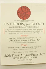 1933 Lamson Goodnow Liberty Mutual Insurance Co Blood First Aid Ephemera L969F
