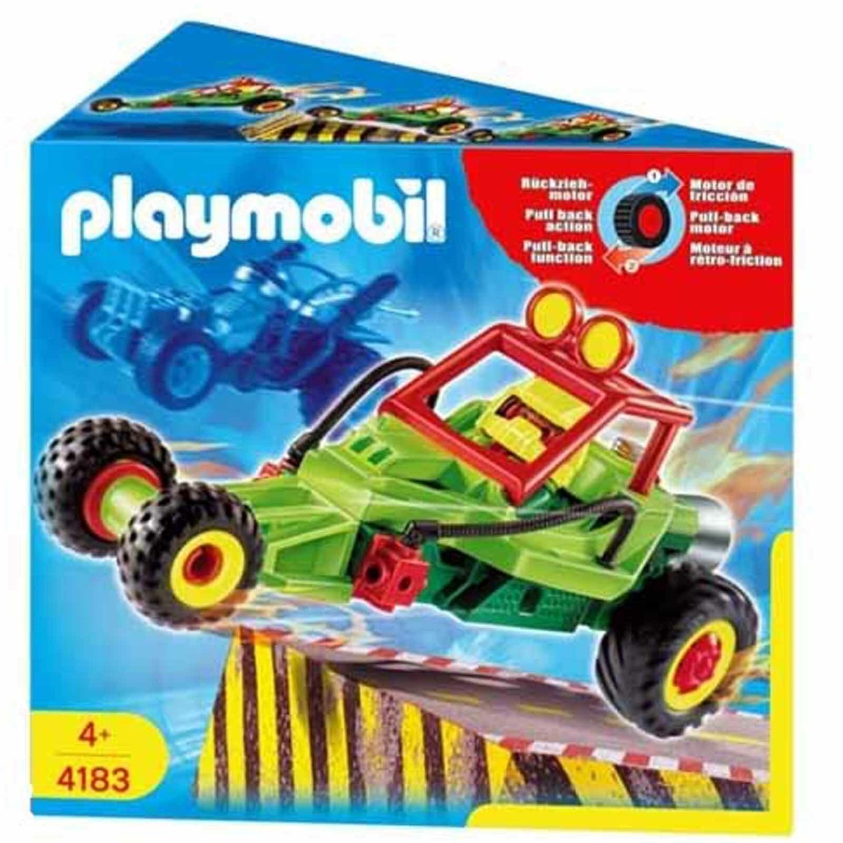 Playmobil 4183 Green Racer 40 Piece Set Factory Sealed with