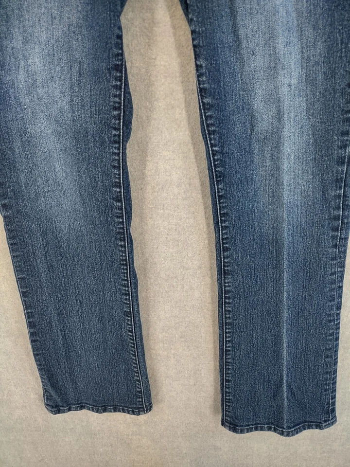 Dear John Jeans Womens Petite 27 Blue Stretch Denim Bootcut Low Rise Distressed - Image 4 of 4