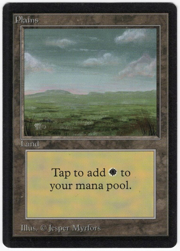 Plains 1993 Limited Edition - Beta White Basic Land #290 MTG NM AZ3