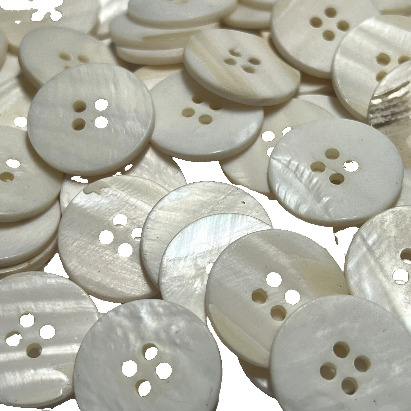 Crafts White 4-Hole Flat Button Sewing Buttons
