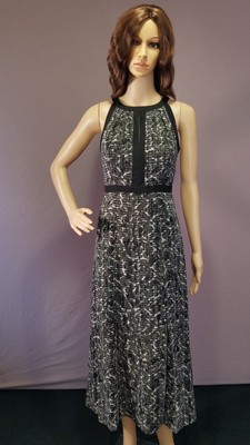 White House Black Market Sleeveless Printed Maxi Dress Size 00 NWT