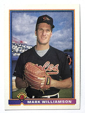 MARK WILLIAMSON Baltimore Orioles 1991 Topps Bowman Baseball Card #85
