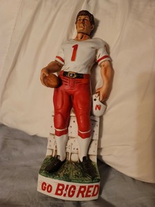 1972 JERRY TAGGE MCCORMICK WHISKEY NEBRASKA HUSKERS DECANTER CORNHUSKER