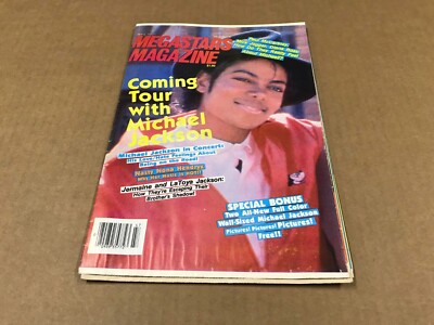 Vintage Megastars Magazine Vol. 1 #47 Coming Tour With Michael Jackson 2 Posters