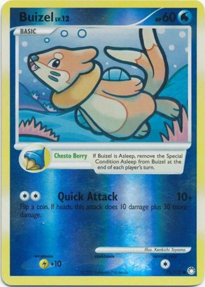1x Buizel - 75/123 - Common - Reverse Holo Lightly Played Pokemon Diamond & Pear