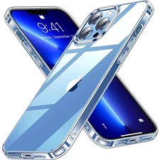 For iPhone 15 14 Plus 13 12 11 XR Pro Max SE 8 7 6 Clear Case + Screen Protector