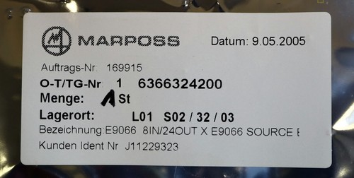 MARPOSS Steuerkarte Control board E9066 8IN724OUT X E9066 SOURCE Nr. 6266324200 - Picture 8 of 8