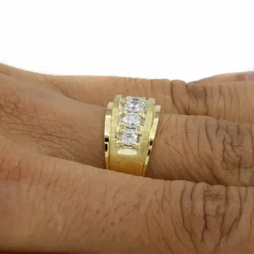 2Ct Round Simulated Diamond Hello Wedding Ring 14K White Gold Over Silver - Image 2 of 4