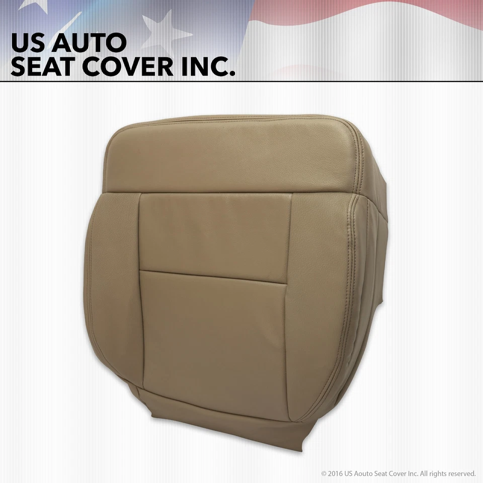 Ford F-150 2005 2006 parte inferior del pasajero cubierta de asiento de cuero de repuesto tostado Foto 2 de 4