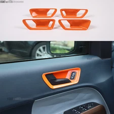 ABS Orange Interior Door Handle Bezel Cover Set Trim For Ford Maverick 2022-2024