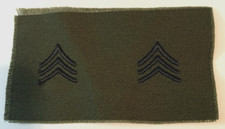 Par de tela insignia rango tenue fatiga sargento sargento del ejército de Estados Unidos