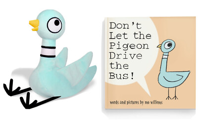 Don't Let The Pigeon Drive The Bus Book Set 12” Plush Mo Willems Kohls  Stuffed