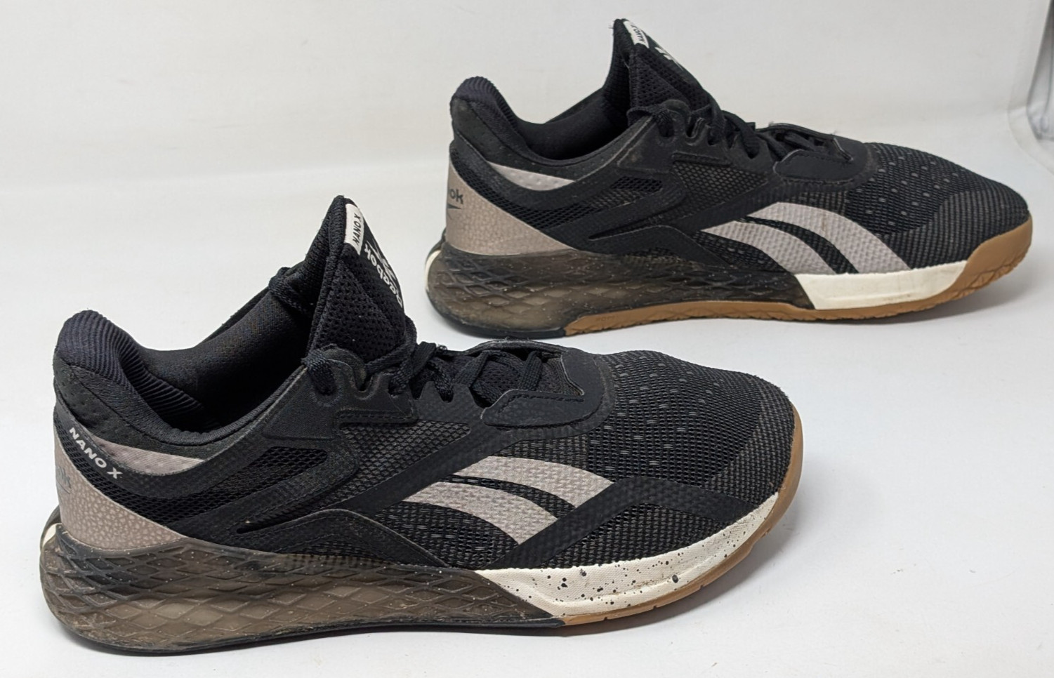 Reebok Women’s Size 9.5 Nano X Black Moondust Metallic Athletic Training Sneaker