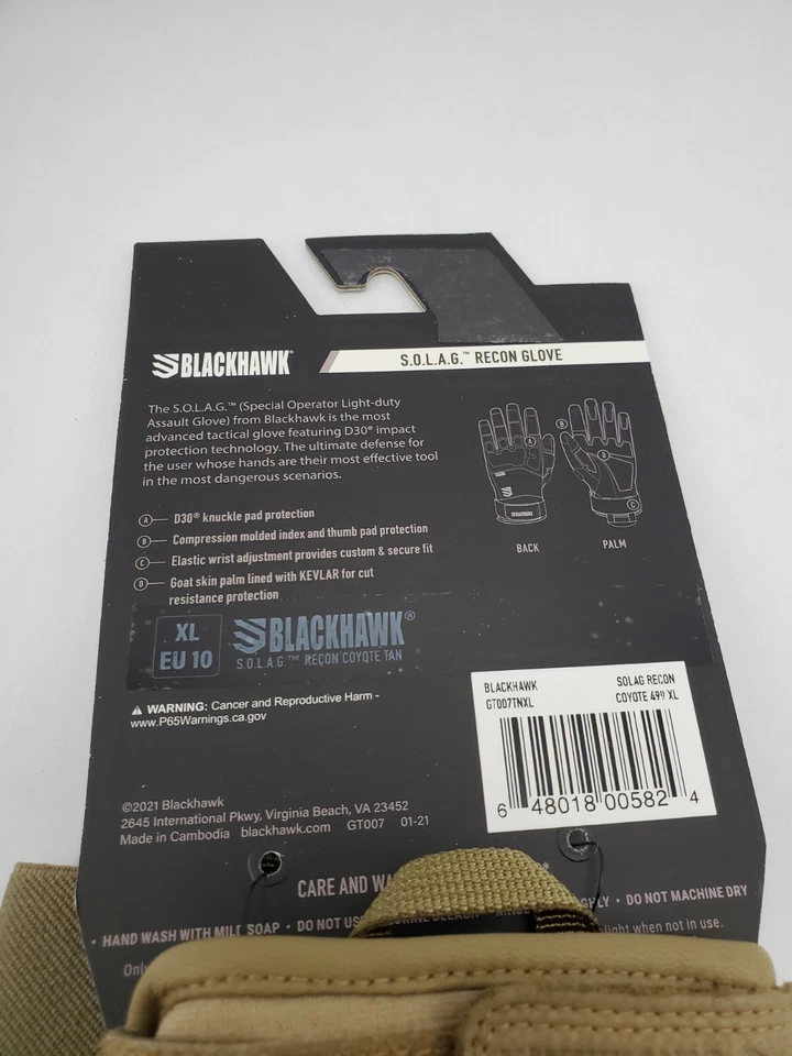 Blackhawk SOLAG Recon Gloves S.O.L.A.G. Touch Screen Compatible Extra Large Xl - Image 3 of 4