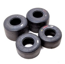 PNEUMATICI GO KART USATI PARZIALMENTE USURATI DRS ROTAX VEGA SL4 ACR SLICKS 10X4,60 11X7,10 4mm