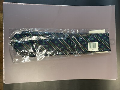 Cravate BSL Motif Celtique Irlande - Polyester Vert Et Or, Occasion, Longueur Classique 57-60"
