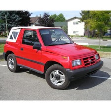 Suzuki Sidekick Tracker Soft Top 86-94 White Leather Grain Clear Windows