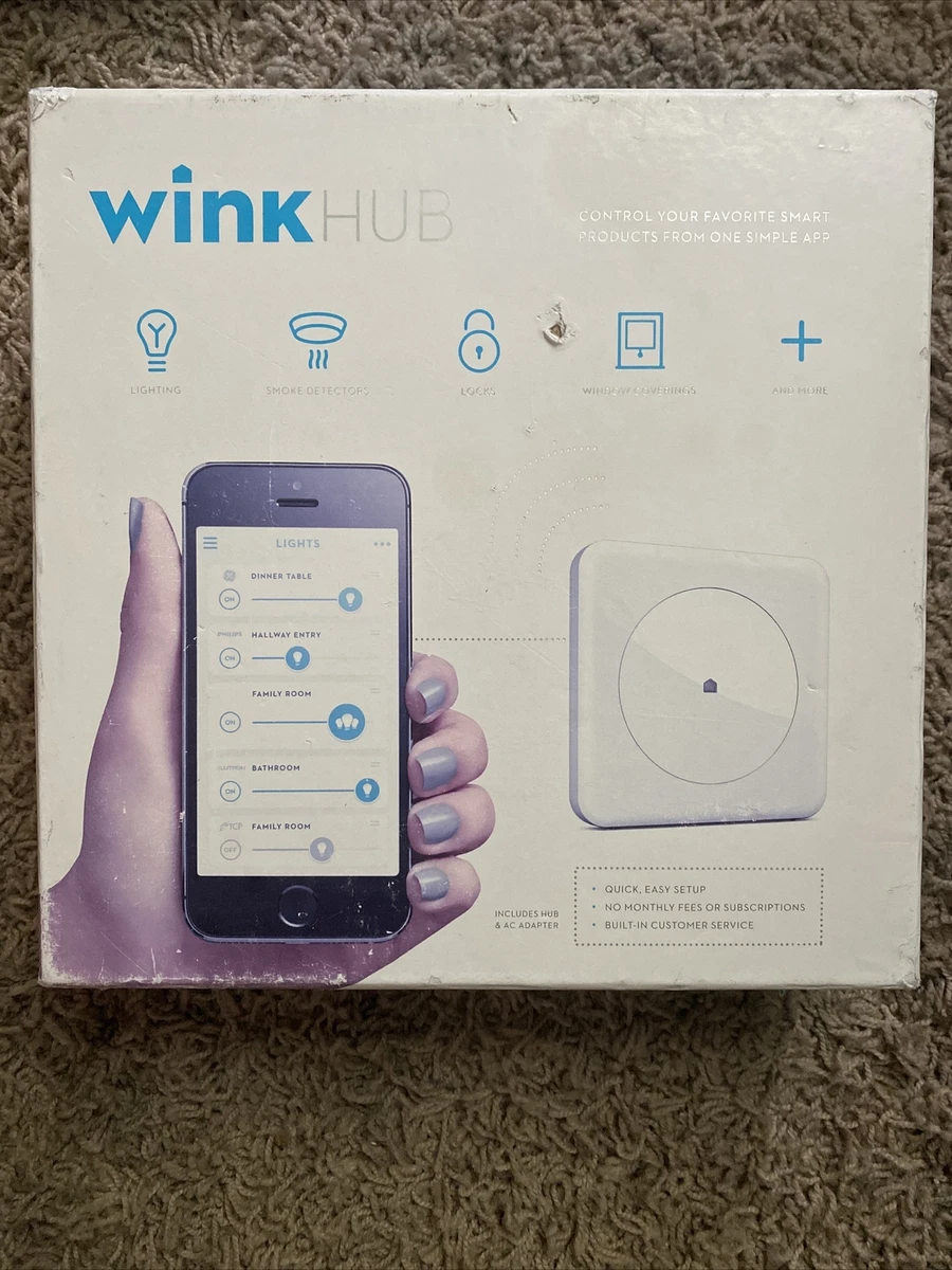 Wink Hub 1 PWHUB WHQ1 Smart Home Control App Bluetooth WiFi