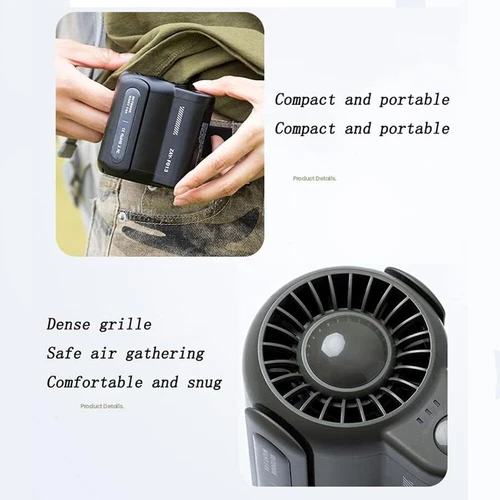 2024 Cool Clip Fan Under Shirt Cool Clip Waist Fan Clip-On Portable Air Cooler - Bild 10 von 23