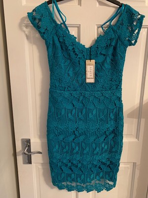 lipsy green bardot dress