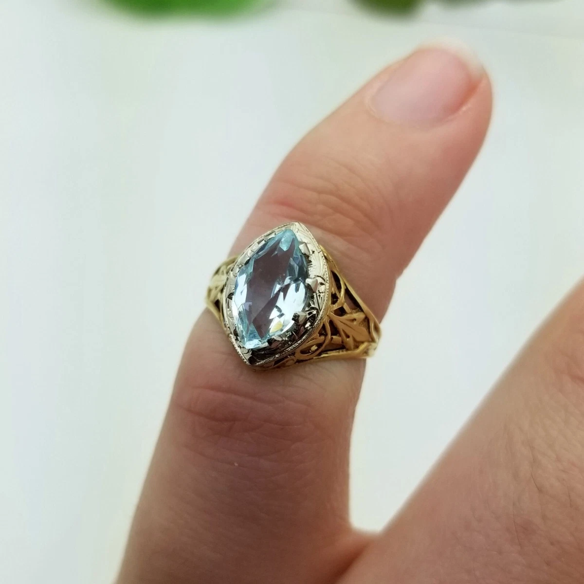 Synthetic shop aquamarine rings