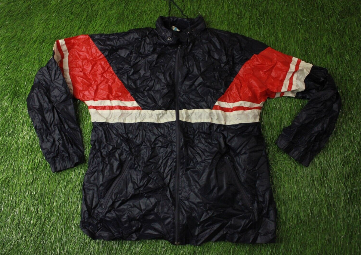 ADIDAS ORIGINAL MEN VINTAGE RETRO 80'S RAIN TRACK TOP JACKET SIZE