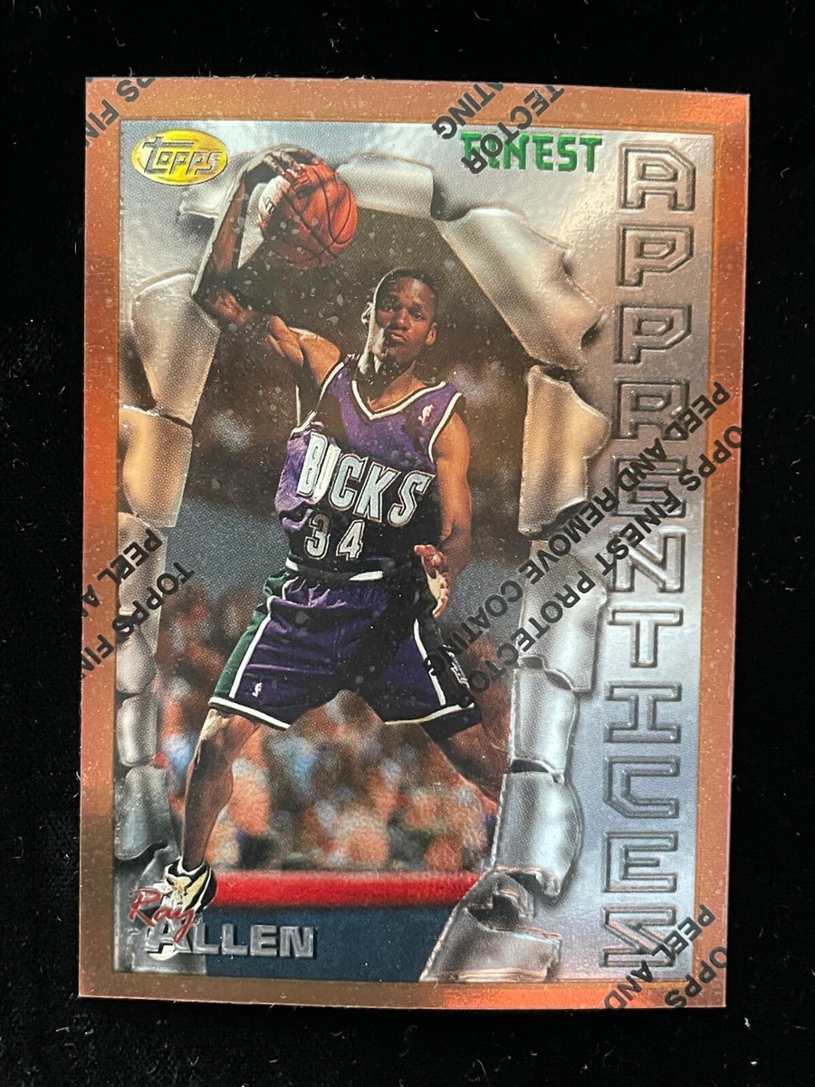 1996-97 Topps Finest #22 Ray Allen Rookie RC Milwaukee Bucks 