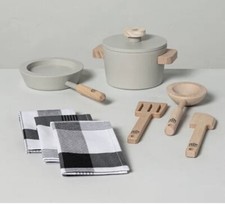 Hearth And Hand With Magnolia Kids Toy Wood Cook Set Pretend Play Kitchen