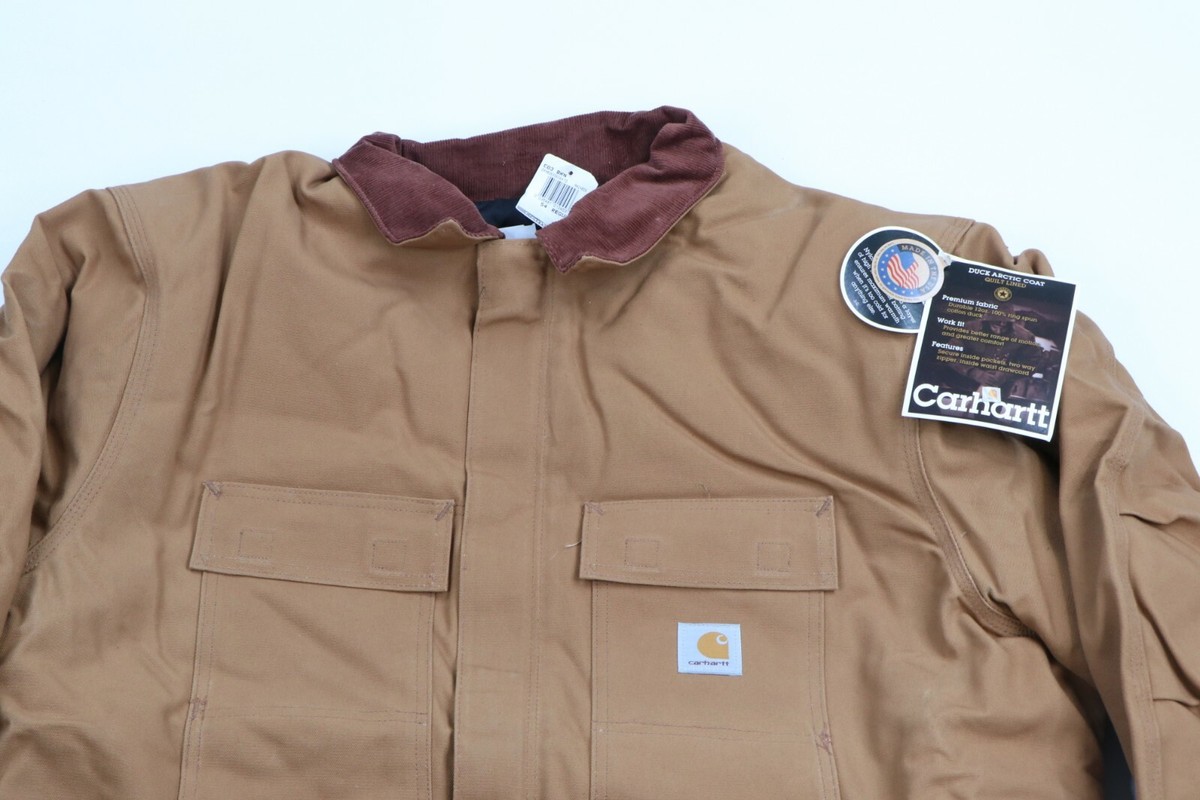 NOS Vtg 90s Carhartt Mens 54 Quilt Lined Duck Arctic Coat NOS Vtg 90s Carhartt Mens 54 Quilt Lined Duck Arctic Coat