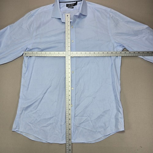 Lauren Ralph Lauren Black Label Slim Fit Stretch Non Iron Light Blue Men's 34/35 - Picture 7 of 7