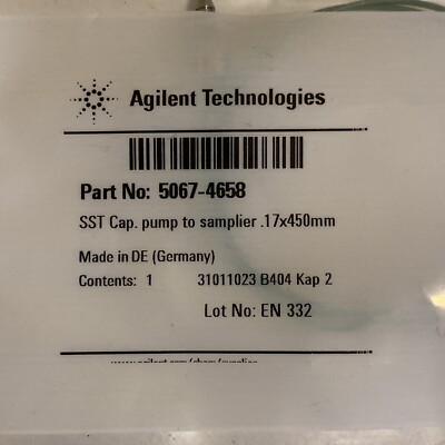 Agilent Technologies SST Cap Pump To Samplier .17x450mm Part No: 5067 ...
