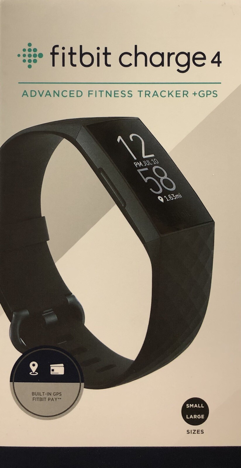 Fitbit Charge 4 Graphite Black Fitness Tracker with Heart Rate & GPS  -image