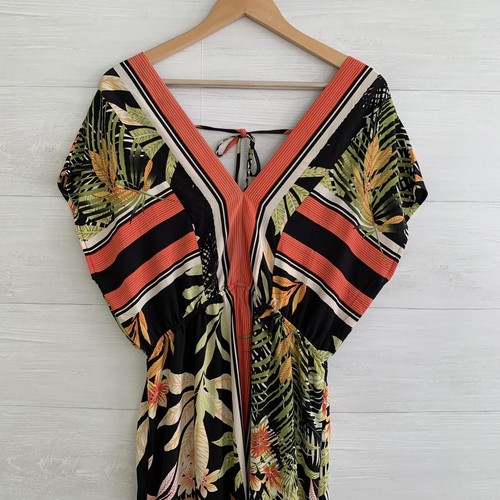NWT Pink Martini - Sorrento Tropical tie back maxi dress, sz L - Picture 2 of 8