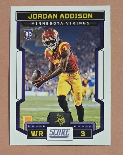 Jordan Addison 2023 Score Rookie RC Card #346